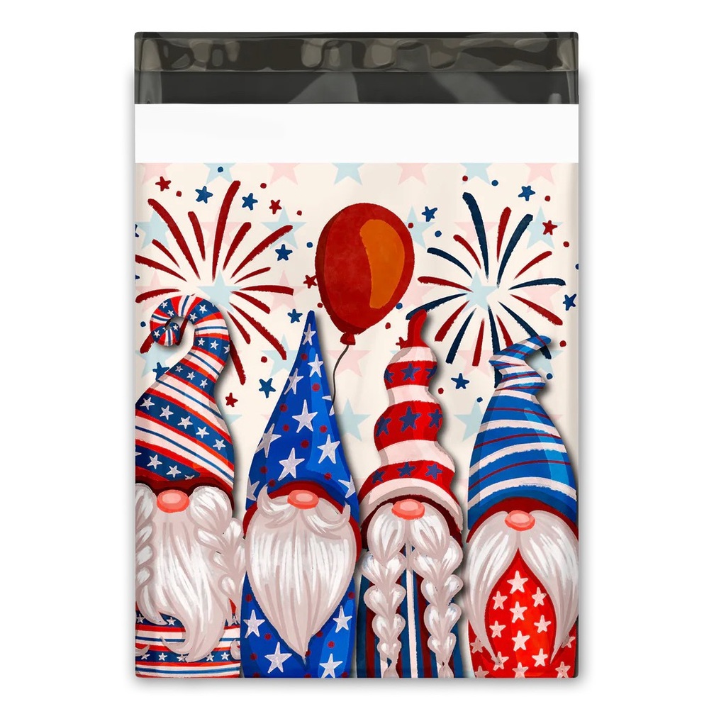 Patriotic Gnomes Poly Mailers 10x13 Pack of 25 - Picture 2 of 4